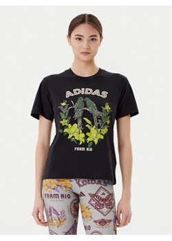 adidas T-Shirt FARM Graphic JV8609 Czarny ze sklepu MODIVO w kategorii Bluzki damskie - zdjęcie 184787763