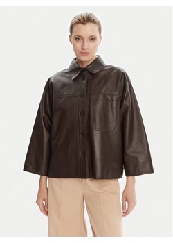 Weekend Max Mara Kurtka skórzana Stecca 2525446051 Brązowy Relaxed Fit ze sklepu MODIVO w kategorii Kurtki damskie - zdjęcie 184787770