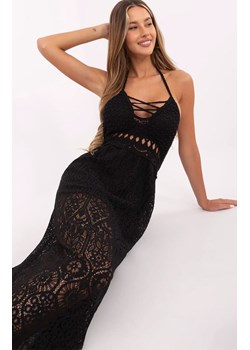 Sukienka boho z koronką czarna MI-SK-88191.63, Kolor czarny, Rozmiar uniwersalny, ITALY MODA ze sklepu Primodo w kategorii Sukienki - zdjęcie 184788761
