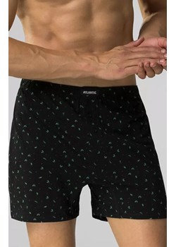 Atlantic 2-pack bokserki męskie luźne 2MBX-058-CZA/CZA, Kolor czarny-wzór, Rozmiar M, ATLANTIC ze sklepu Intymna w kategorii Majtki męskie - zdjęcie 184789061