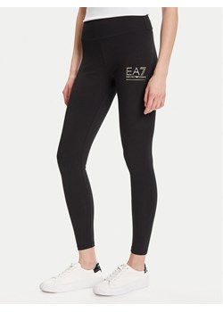 EA7 Emporio Armani Legginsy 7W000426 AF12484 MC021 Czarny Slim Fit ze sklepu MODIVO w kategorii Spodnie damskie - zdjęcie 184790302
