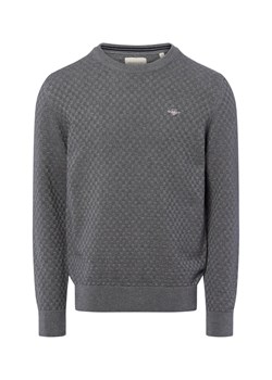 Gant Sweter damski z dzianiny Kobiety Bawełna szary jednolity ze sklepu vangraaf w kategorii Swetry męskie - zdjęcie 184791090