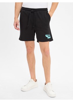 Tommy Jeans Męskie szorty dresowe Mężczyźni Bawełna czarny jednolity ze sklepu vangraaf w kategorii Spodenki męskie - zdjęcie 184791131
