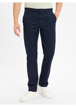 Tommy Hilfiger Męskie spodnie chino - Denton Mężczyźni Bawełna granatowy jednolity ze sklepu vangraaf w kategorii Spodnie męskie - zdjęcie 184791141