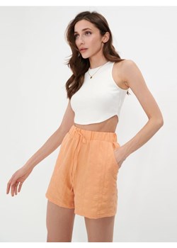Sinsay - Crop top w prążki - kremowy ze sklepu Sinsay w kategorii Bluzki damskie - zdjęcie 184793040