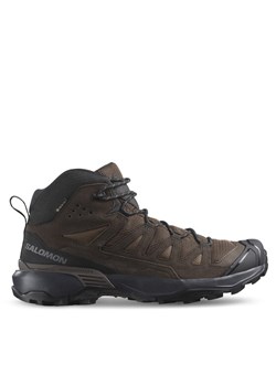 Trekkingi Salomon X Ultra 360 Leather Mid Gore-Tex L47570900 Brązowy ze sklepu eobuwie.pl w kategorii Buty trekkingowe męskie - zdjęcie 184793221