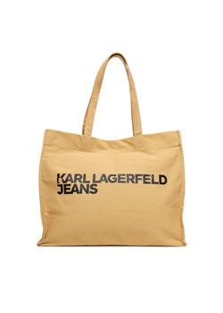 Torebka Karl Lagerfeld Jeans A1W50002 Beżowy ze sklepu eobuwie.pl w kategorii Torby Shopper bag - zdjęcie 184793323