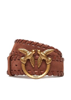 PINKO Pasek Damski Love Berry Weaving Belt H4 20252 PLT01 105461.A2QG Brązowy ze sklepu MODIVO w kategorii Paski damskie - zdjęcie 184794170