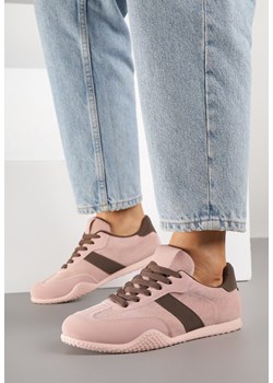Różowo-Brązowe Sneakersy z Ozdobnym Paskiem Naliovela ze sklepu born2be.pl w kategorii Buty sportowe damskie - zdjęcie 184795610