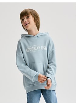Reserved - Bawełniana bluza oversize - jasnoniebieski ze sklepu Reserved w kategorii Bluzy chłopięce - zdjęcie 184796982