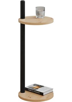 Minimalistyczny stolik pomocniczy dąb artisan + czarny  F8-A06 ze sklepu Edinos.pl w kategorii Stoliki kawowe - zdjęcie 184797060