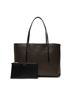 Calvin Klein Torebka Emblem Aop Tote W/ Pouch LV04F3266G Czarny ze sklepu MODIVO w kategorii Torby Shopper bag - zdjęcie 184797644