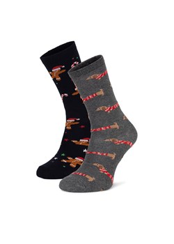 Lasocki Zestaw 2 par wysokich skarpet męskich 2MB-002-AW24 (2-pack) Szary ze sklepu MODIVO w kategorii Skarpetki męskie - zdjęcie 184797684