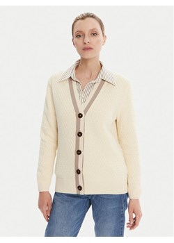 Gant Kardigan 4805343 Écru Regular Fit ze sklepu MODIVO w kategorii Swetry damskie - zdjęcie 184797710