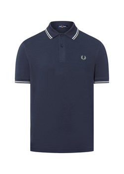 Fred Perry Męska koszulka polo Mężczyźni Bawełna granatowy jednolity ze sklepu vangraaf w kategorii T-shirty męskie - zdjęcie 184798903