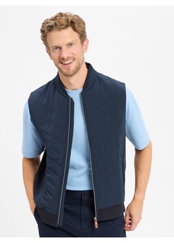 Fynch-Hatton Pikowana kamizelka męska Mężczyźni granatowy jednolity ze sklepu vangraaf w kategorii Kamizelki męskie - zdjęcie 184798913