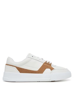 Sneakersy Tommy Hilfiger Th Court Craft FM0FM05551 Écru ze sklepu eobuwie.pl w kategorii Buty sportowe męskie - zdjęcie 184799780