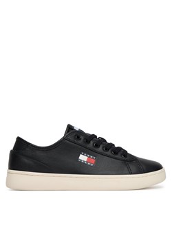 Tenisówki Tommy Jeans Tjw Lightweight Court EN0EN02875 Czarny ze sklepu eobuwie.pl w kategorii Trampki damskie - zdjęcie 184799783
