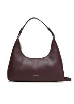 Torebka Calvin Klein Foil Logo Conv Shoulder Bag LV04F3272G Bordowy ze sklepu eobuwie.pl w kategorii Torebki damskie - zdjęcie 184801621