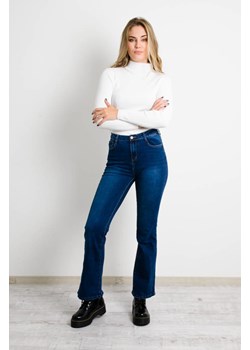 NIEBIESKIE SPODNIE JEANSOWE DZWONY- SZEROKA NOGAWKA ze sklepu olika.com.pl w kategorii Jeansy damskie - zdjęcie 184808840