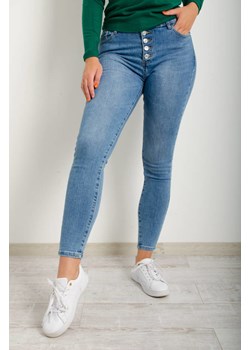 SPODNIE JEANSOWE SKINNY PRZYLEGAJĄCE Z GUZIKAMI ze sklepu olika.com.pl w kategorii Jeansy damskie - zdjęcie 184809151