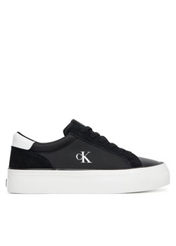 Calvin Klein Jeans Sneakersy Vulc Flatform Mg Nylon Mix YW0YW01896 Czarny ze sklepu MODIVO w kategorii Buty sportowe damskie - zdjęcie 184810931