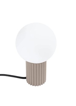 Taupe ryflowana lampka nocna - K601-Buble ze sklepu Edinos.pl w kategorii Lampy stołowe - zdjęcie 184812343