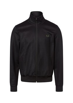 Fred Perry Męska bluza rozpinana Mężczyźni czarny jednolity ze sklepu vangraaf w kategorii Bluzy męskie - zdjęcie 184813320