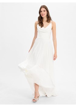 Marie Lund Damska sukienka wieczorowa Kobiety Sztuczne włókno écru jednolity ze sklepu vangraaf w kategorii Sukienki - zdjęcie 184813403