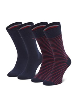 Tommy Hilfiger Zestaw 2 par wysokich skarpet męskich 100001496 Granatowy ze sklepu MODIVO w kategorii Skarpetki męskie - zdjęcie 184813523