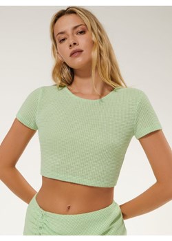 Sinsay - Crop top ze wzorem - zielony ze sklepu Sinsay w kategorii Bluzki damskie - zdjęcie 184815100