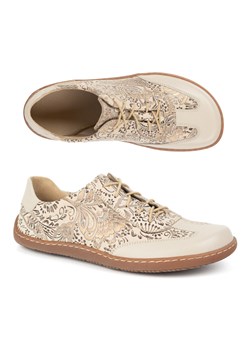 Buty BAREFOOT damskie skórzane minimalistyczne 1287 beżowe ze sklepu butyolivier w kategorii Półbuty damskie - zdjęcie 184816613
