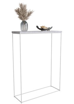 Minimalistyczna konsola beton + biały M9-A23 ze sklepu Edinos.pl w kategorii Konsole - zdjęcie 184818784