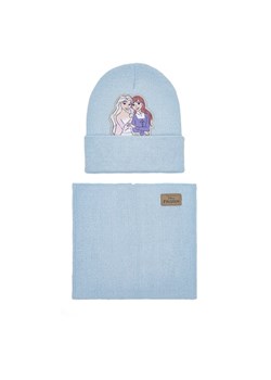 Komplet czapka i komin Frozen ACCCS-AW24-244DFR Niebieski ze sklepu eobuwie.pl w kategorii Czapki dziecięce - zdjęcie 184819844