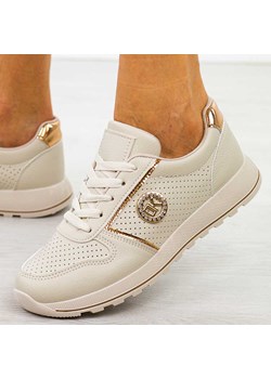 Beżowe półbuty damskie Potocki 16342 ze sklepu suzana.pl w kategorii Półbuty damskie - zdjęcie 184820902