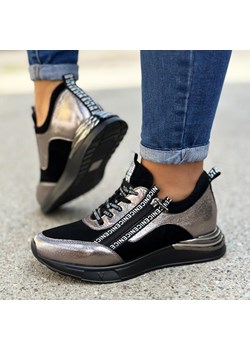 Czarne sneakersy półbuty damskie Vinceza 10646 ze sklepu suzana.pl w kategorii Buty sportowe damskie - zdjęcie 184822112