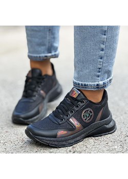 Czarne sneakersy półbuty damskie Navy Dot 66001 ze sklepu suzana.pl w kategorii Buty sportowe damskie - zdjęcie 184823723