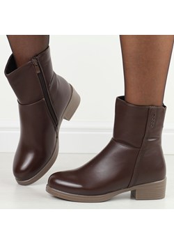 Brązowe wysokie botki damskie Filo Donna Z24-39 ze sklepu suzana.pl w kategorii Botki - zdjęcie 184824064