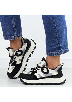 Czarne skórzane sneakersy damskie Vinceza 66710 - id: 29494 - marki Vinceza - 184828443 Czarne skórzane sneakersy damskie Vinceza 66710 ze sklepu suzana.pl w kategorii Buty sportowe damskie - zdjęcie 184828443