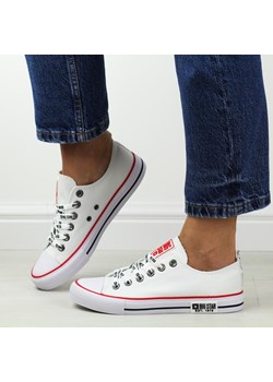 Białe tekstylne trampki damskie Big Star Kk274101 ze sklepu suzana.pl w kategorii Trampki damskie - zdjęcie 184834363