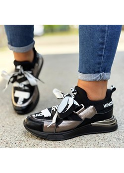 Srebrne sneakersy półbuty damskie Vinceza 10658 ze sklepu suzana.pl w kategorii Buty sportowe damskie - zdjęcie 184835134