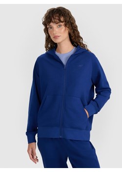 Damska bluza dresowa rozpinana z kapturem 4F 4FWMM00TSWSF1763 - granatowa ze sklepu Sportstylestory.com w kategorii Bluzy damskie - zdjęcie 184839594