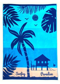 Le Comptoir de la Plage Ręcznik plażowy &quot;Relax&quot; w kolorze błękitno-niebieskim - 180 x 140 cm ze sklepu Limango Polska w kategorii Ręczniki - zdjęcie 184839702