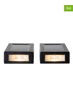 Garden Hero Solarne lampy ścienne LED (2 szt.) w kolorze czarnym - 10 x 7,3 cm ze sklepu Limango Polska w kategorii Dekoracje i akcesoria ogrodowe - zdjęcie 184839921
