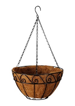 POSIWIO Kosz wiszący w kolorze czarnym - wys. 15 x Ø 30,5 cm ze sklepu Limango Polska w kategorii Doniczki i osłonki - zdjęcie 184839930