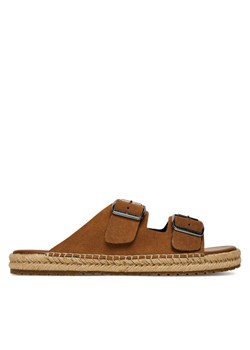 Espadryle Tommy Hilfiger Flex Jutte Hilfiger Suede Sandal FM0FM05503 Brązowy ze sklepu eobuwie.pl w kategorii Espadryle męskie - zdjęcie 184840170