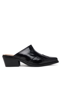 Klapki Tommy Hilfiger Western Abrasivato FW0FW08887 Czarny ze sklepu eobuwie.pl w kategorii Klapki damskie - zdjęcie 184840193