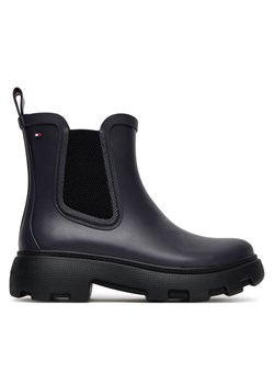 Kalosze Tommy Hilfiger Rubber Flag Cleated FW0FW08637 Granatowy ze sklepu eobuwie.pl w kategorii Kalosze damskie - zdjęcie 184840194