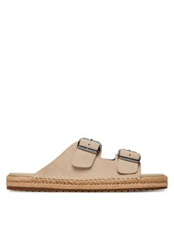 Tommy Hilfiger Espadryle Flex Jutte Hilfiger Suede Sandal FM0FM05503 Beżowy ze sklepu MODIVO w kategorii Espadryle męskie - zdjęcie 184840663
