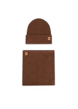 Action Boy Komplet czapka i komin 8KF-002-AW24 Brązowy ze sklepu MODIVO w kategorii Czapki dziecięce - zdjęcie 184840690
